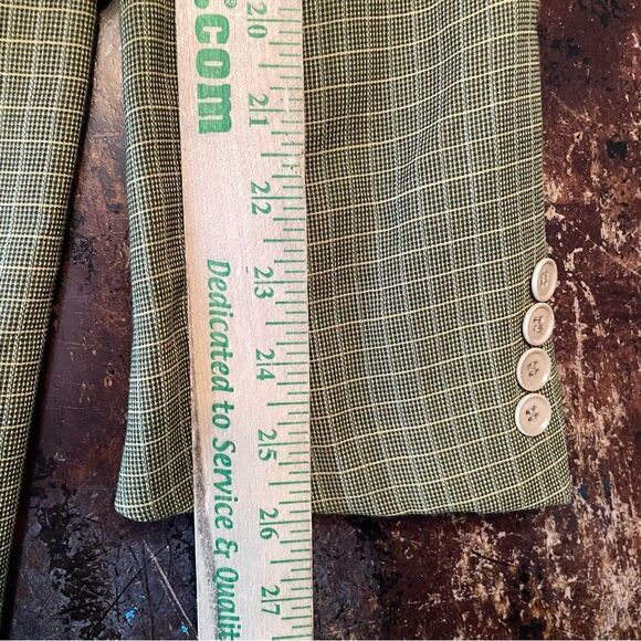 Isaia Napoli Nuova Base S Super 120's Green Plaid Check Wool Italy 54 - Picture 11 of 11